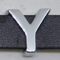 CHROM-Schiebebuchstabe "Y" 14mm